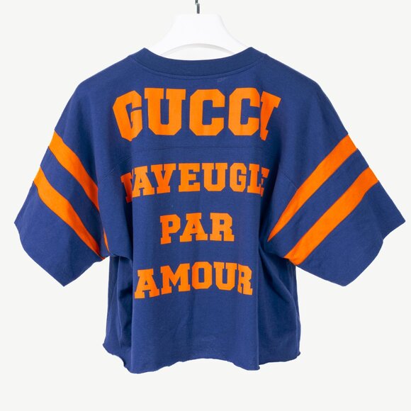 Gucci AW/21 Inchostro 1921 L'Aveugle Par Amour Graphic Cropped T-Shirt - Picture 1 of 15